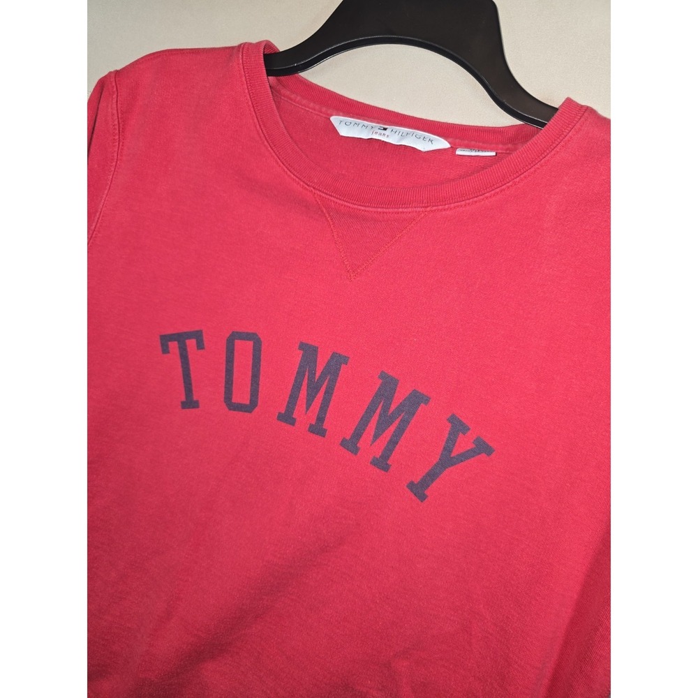 Vintage Tommy‎ Hillfiger Womens Large Great Front Graphic Side Accent